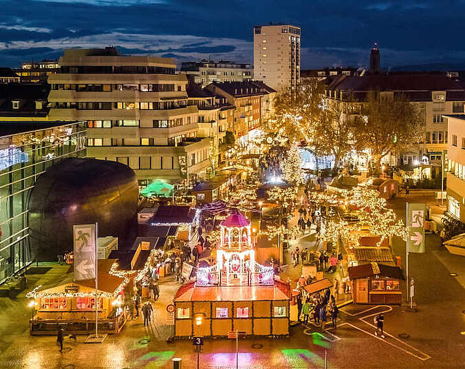 Strahlende Lichter auf der Bodensee-Weihnacht.